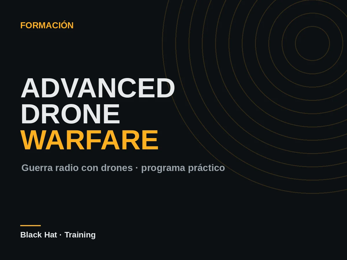 Poster for the «Advanced Drone Warfare» training (drone radio warfare)