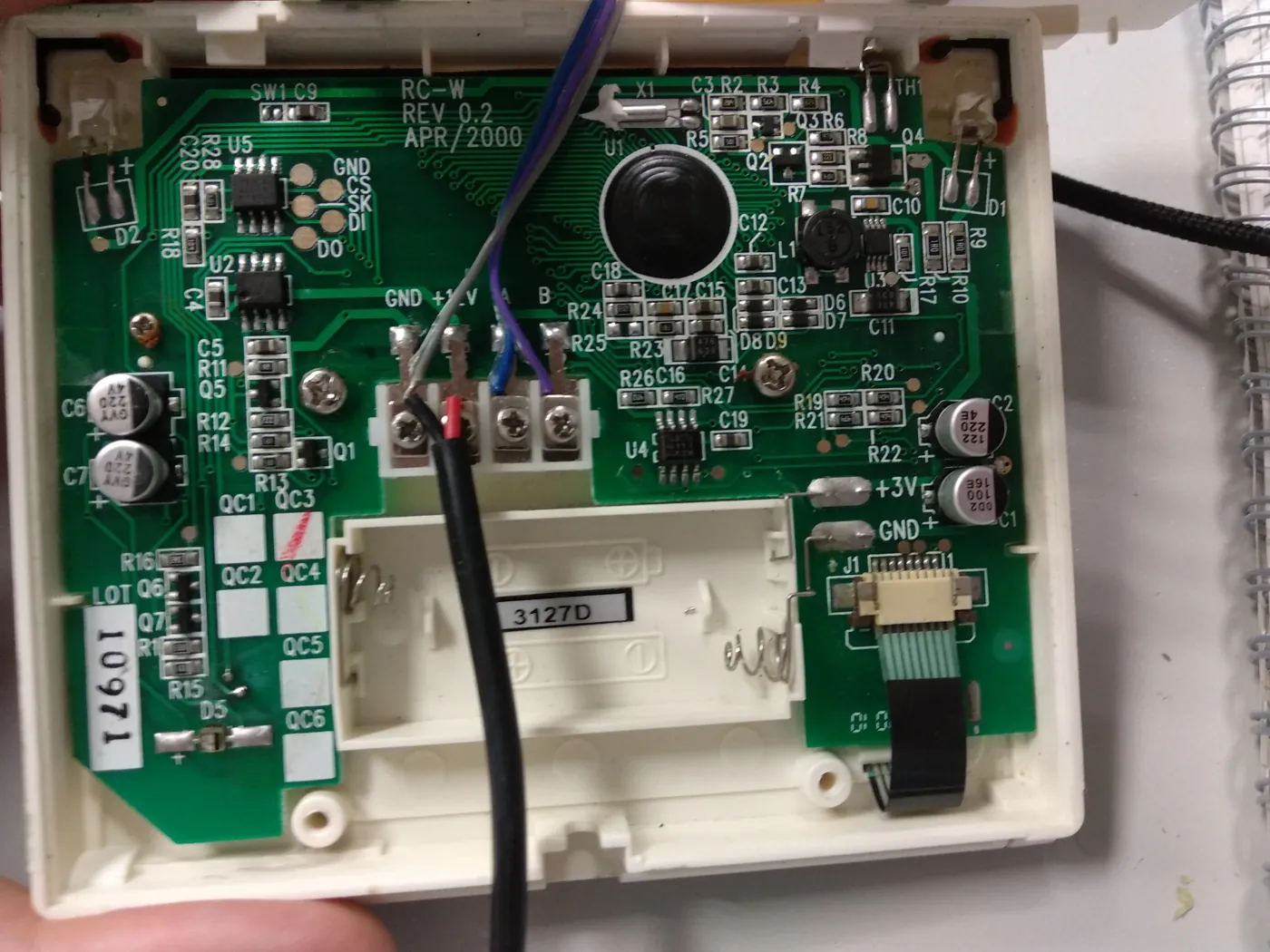 Electrónica del mando del equipo de climatización